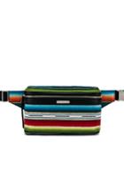 Saint Laurent Fanny Pack In Black,blue,stripes