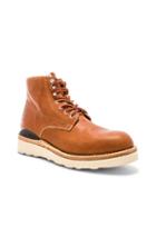 Visvim Virgil Leather Boot-folk In Brown