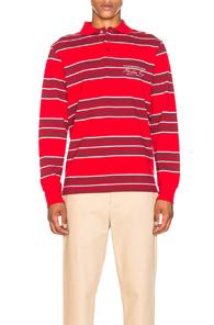 Martine Rose Polo In Red,stripes