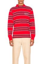 Martine Rose Polo In Red,stripes