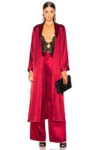 Michelle Mason For Fwrd Robe With Slits In Red