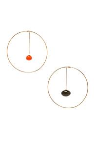 Jacquemus Orange Olive Earrings In Metallic