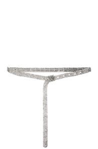 Oscar De La Renta Crystal Embellished Belt In Metallic