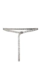 Oscar De La Renta Crystal Embellished Belt In Metallic