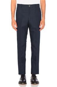 Thom Browne Unconstructed Chino Pants In Blue