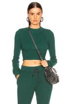 Cotton Citizen Monaco Crop Shirt In Green
