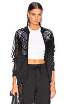 Stella Mccartney X Adidas Lace Insert Track Jacket In Black,stripes,white