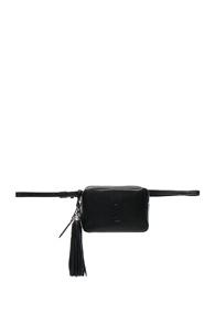 Saint Laurent Lou Hip Belt With Pouch In Black