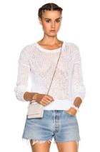 James Perse Cotton Crew Sweater In White