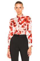 Nicholas Poppy Floral Ruffle Top In Floral,red,white