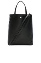 Proenza Schouler Grained Leather Hex Tote In Black