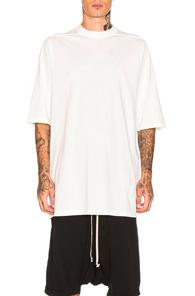 Drkshdw By Rick Owens Jumbo Tee In Neutral,white