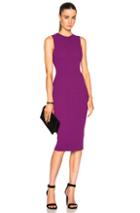 Victoria Beckham Elite Viscose Crochet Signature Dress In Purple