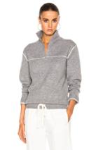 Chloe Bicolor Cashmere Pull On Sweater In Gray