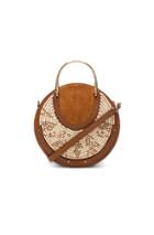 Chloe Medium Pixie Raffia With Calfskin & Suede Double Handle Bag In Brown