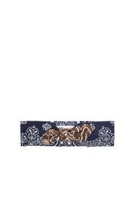 Maison Michel Gab Wooba Bandana Headband In Blue,abstract