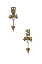 Rodarte Bow & Arrow Earrings In Metallics