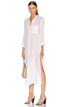 Enza Costa Maxi Shirt Dress In White