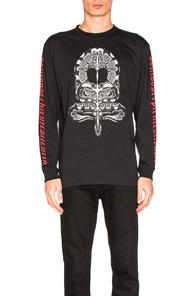 Marcelo Burlon Miguel L/s Tee In Black,animal Print