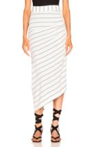 Smythe Asymmetrical Skirt In Gray,stripes,white