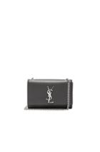 Saint Laurent Small Monogramme Kate Chain Bag In Gray