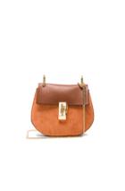 Chloe Small Drew Suede & Leather Bag In Brown