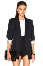 Acne Studios Deana Crinkle Blazer In Blue