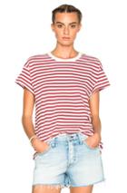 The Great Boxy Crew Tee In Red,stripes