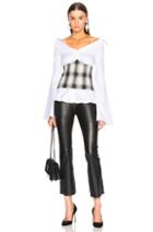 Jonathan Simkhai Washed Plaid Diamond Corset In Black,checkered & Plaid