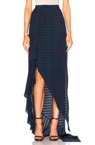 Juan Carlos Obando Ruffle Wrap Skirt In Blue
