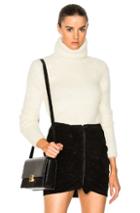 Saint Laurent Mohair Turtleneck Sweater In Neutrals,white