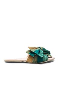 Brother Vellies Burkina Slide In Green,stripes