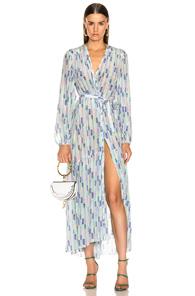 Lemlem Gigi Wrap Dress In Abstract,blue,green