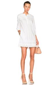 Derek Lam 10 Crosby Pintuck Dress In White