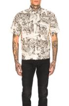 Saint Laurent Print Shirt In Abstract,neutral