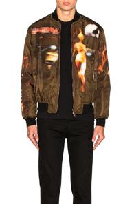 Givenchy Heavy Metal Bomber Jacket In Brown,abstract