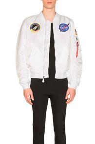 Alpha Industries L 2b Nasa Bomber In White