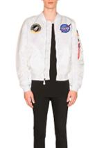 Alpha Industries L 2b Nasa Bomber In White