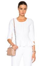 Jonathan Simkhai Peplum Top In White