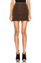 Mother Patch Pocket Mini Skirt In Brown