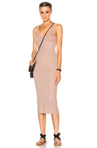 Enza Costa Rib Tank Dress In Neutrals