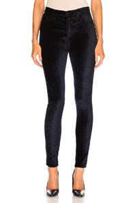 Cotton Citizen For Fwrd Velvet High Rise Skinny In Blue