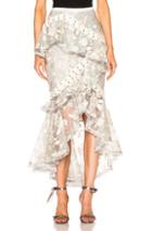 Zimmermann Stranded Embroidery Skirt In Floral,green,white
