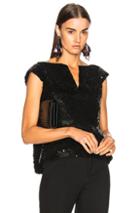 Oscar De La Renta For Fwrd Sequin Peplum Top In Black