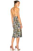 Cushnie Et Ochs Donna Open Back Lace Up Dress In Green,floral