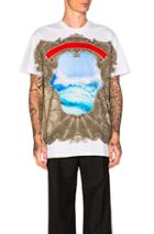 Givenchy Wave Print Tee In Blue,brown,neutral,white