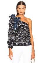 Ulla Johnson Asima One Shoulder Top In Blue