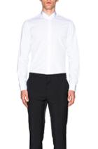 Lanvin Signature Slim Ribbon Collar Shirt In White