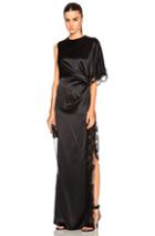 Givenchy Silk Satin And Lace Dress In Black