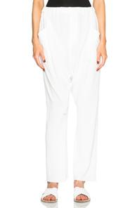 Baja East Satin Drop Pant In White